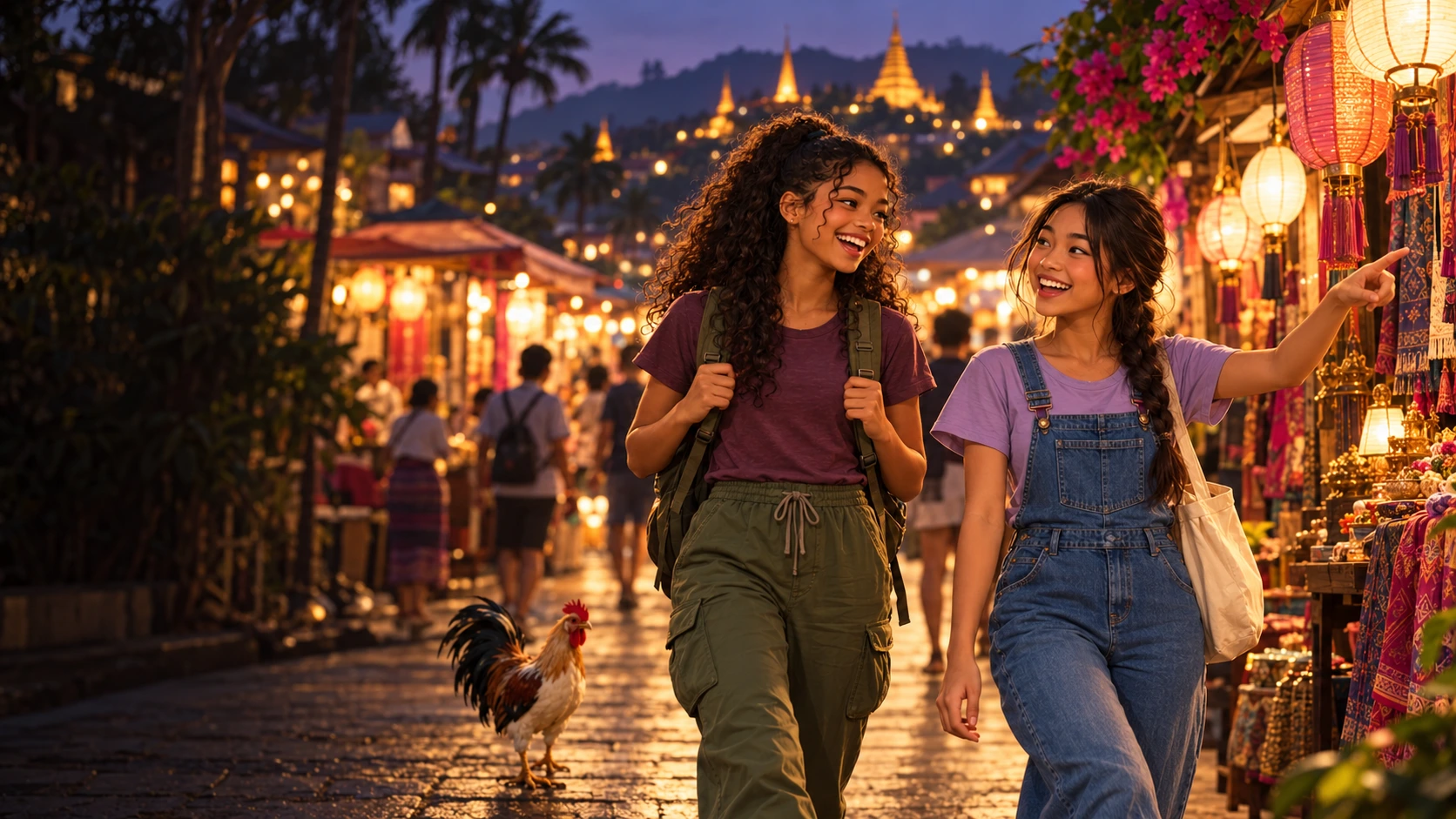 Mai and Lucy in Girl Racer live-action concept art