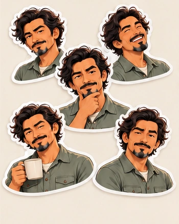 Sticker pack product mockup