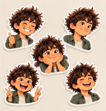 Sticker pack product mockup